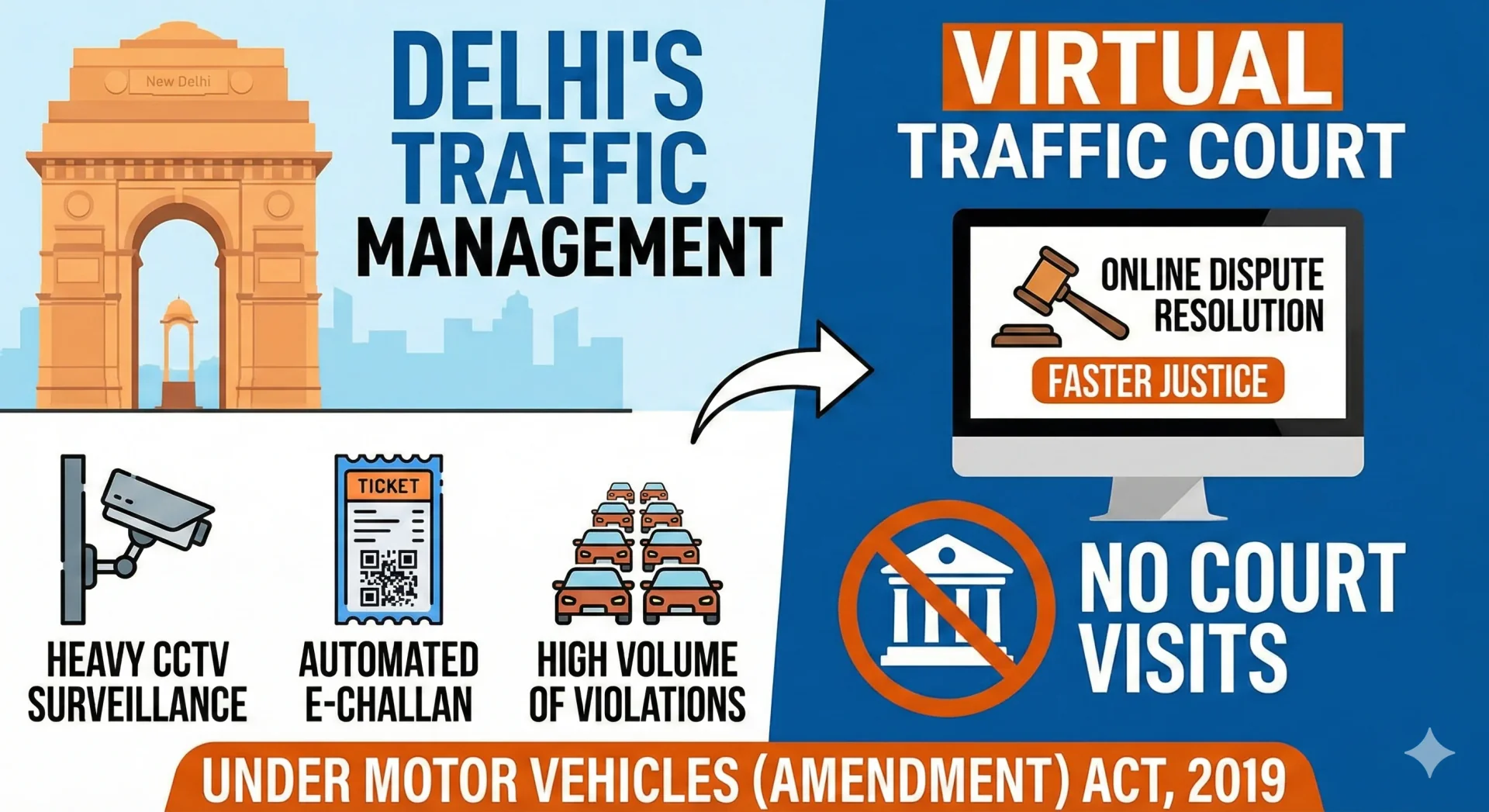 Virtual Traffic Court in Delhi (DL)
